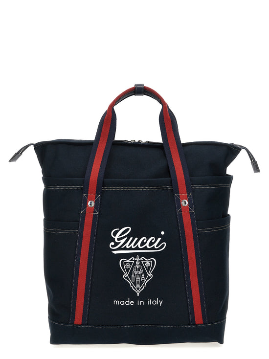 Gucci Blue Cotton Tote Bag - Front view
