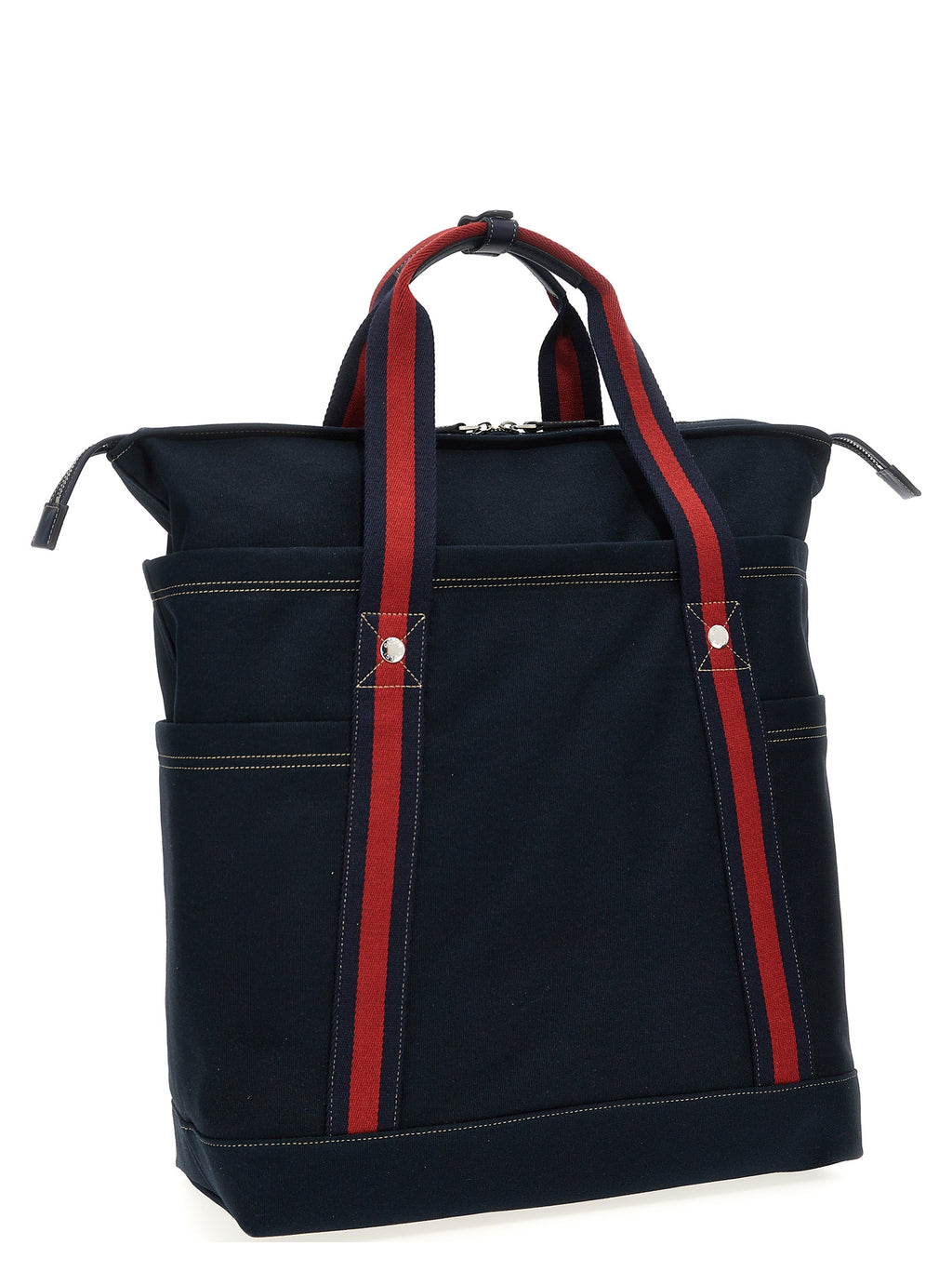 Gucci Blue Cotton Tote Bag - Side view
