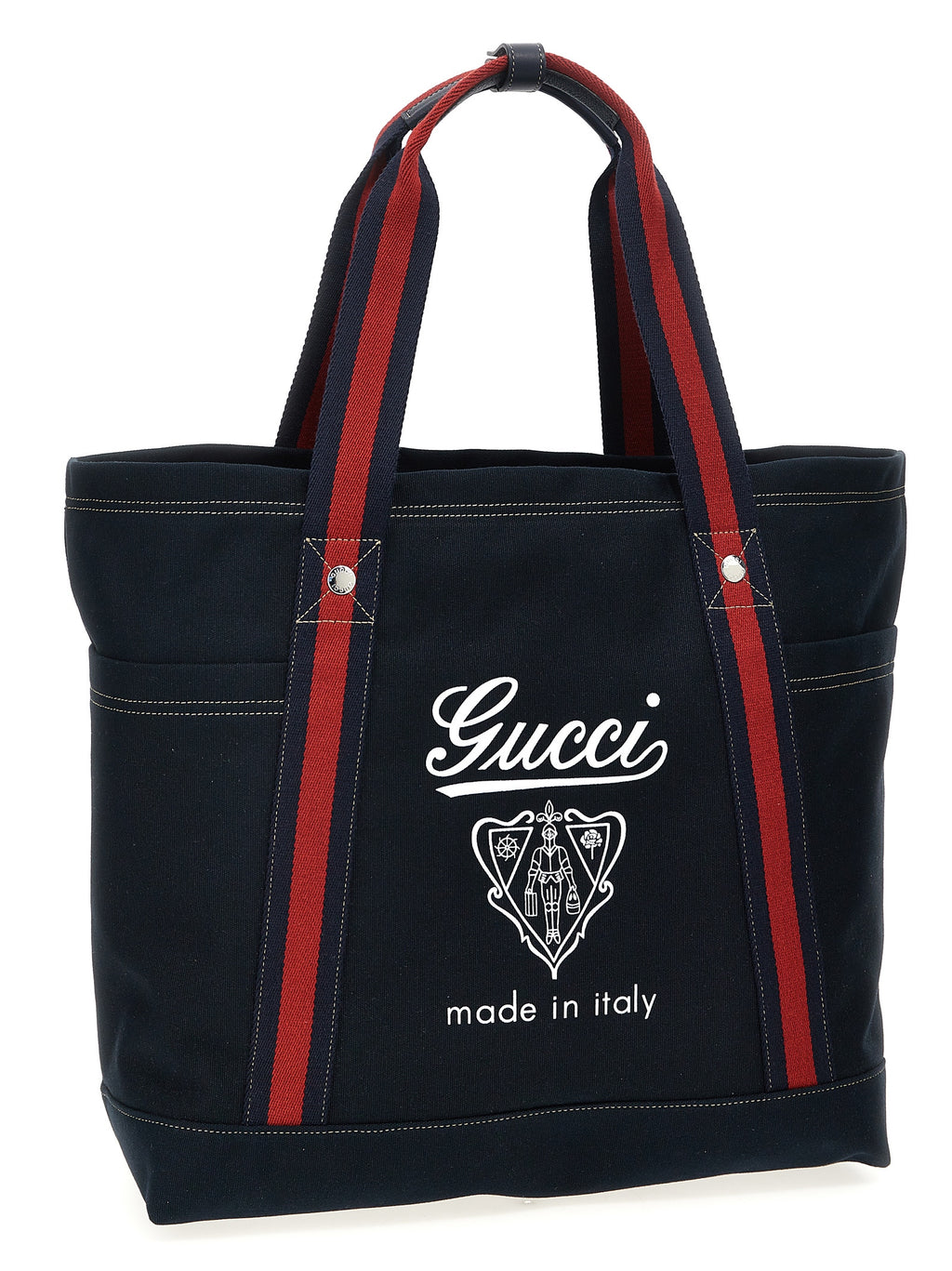 Gucci Blue Cotton Tote Bag - Back view