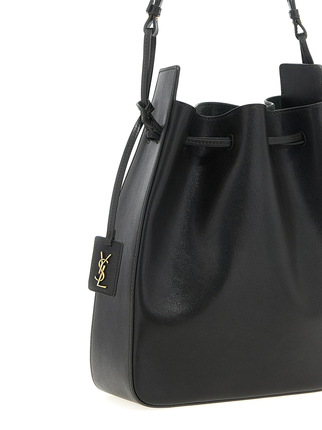 Saint Laurent Bicolor Calfskin Crossbody Bag - Back view
