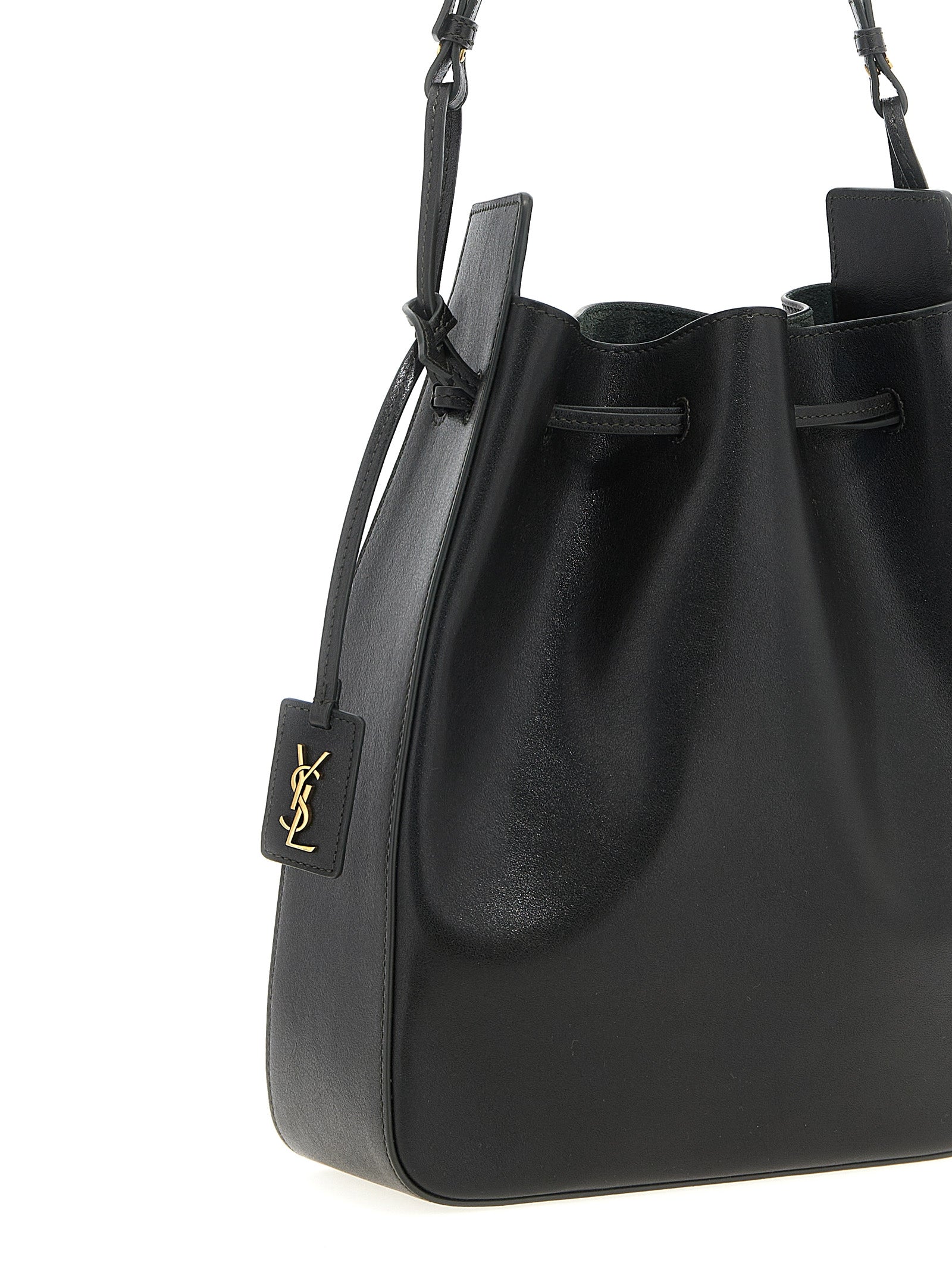Saint Laurent Bicolor Calfskin Crossbody Bag - Back view