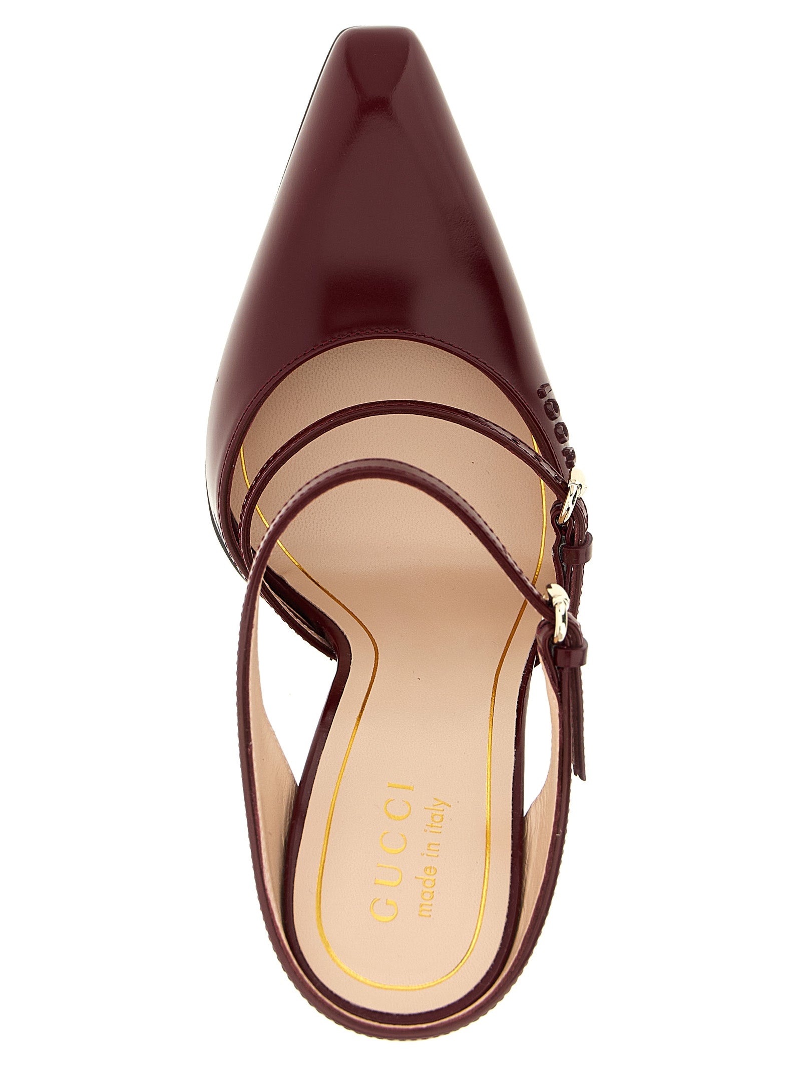 Gucci Multicolor Leather Wedge Sandals - Detail view