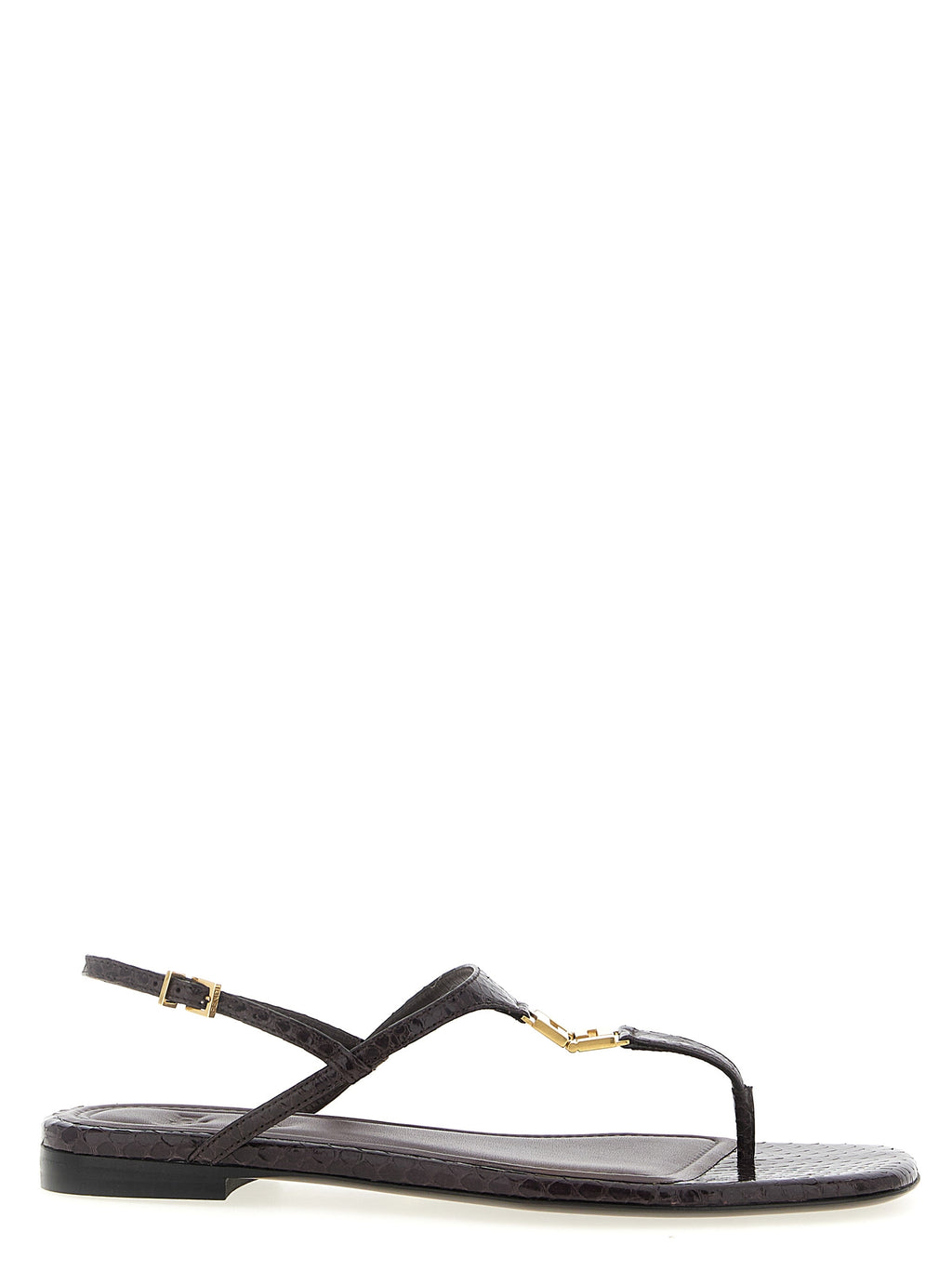 Fendi Purple Elastane Flat Sandals - Front view