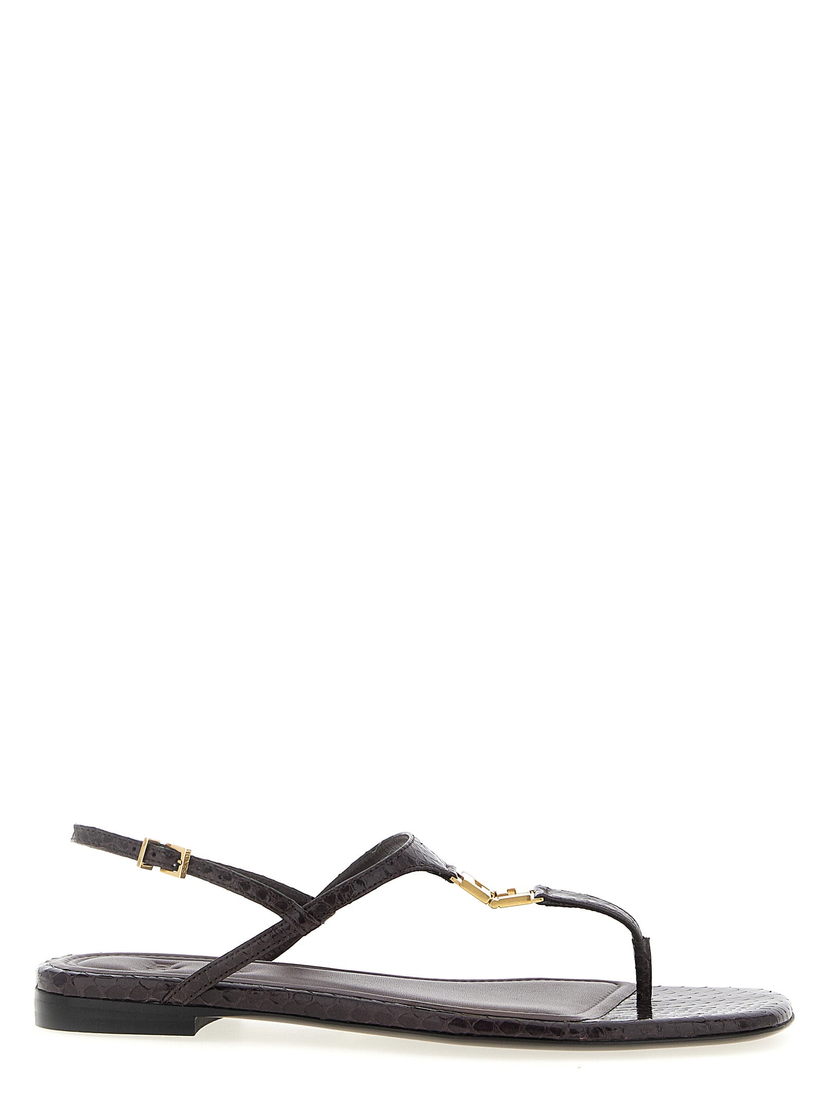 Fendi Purple Elastane Flat Sandals - Front view