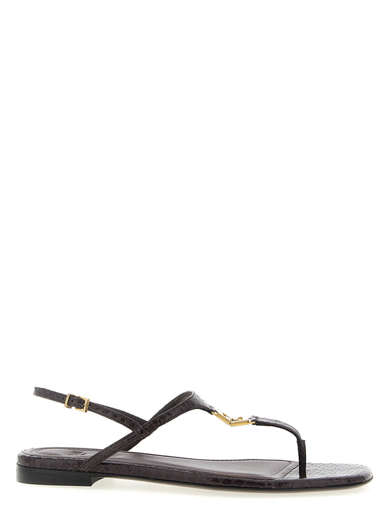 Fendi Purple Elastane Flat Sandals - Front view