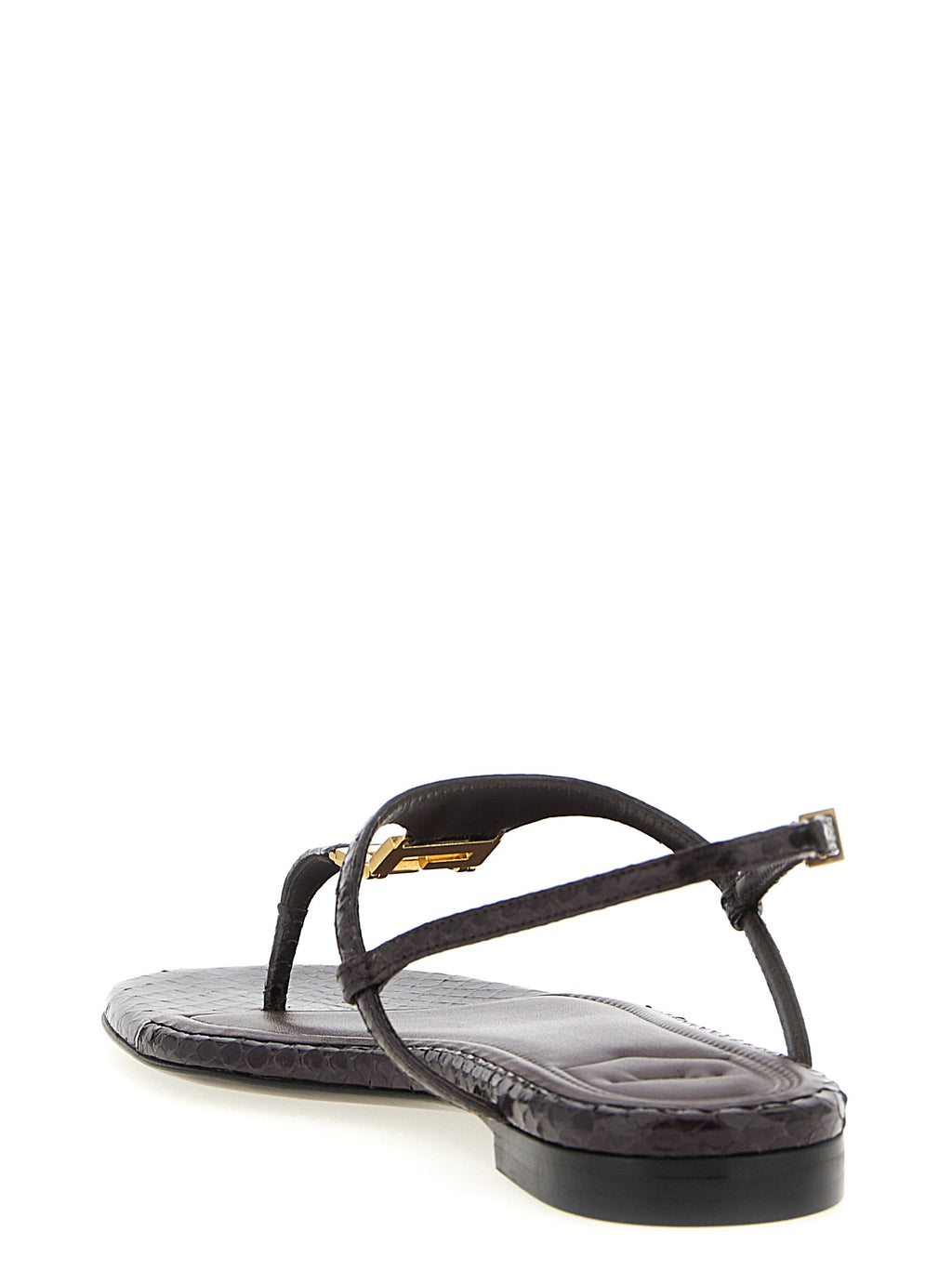 Fendi Purple Elastane Flat Sandals - Back view