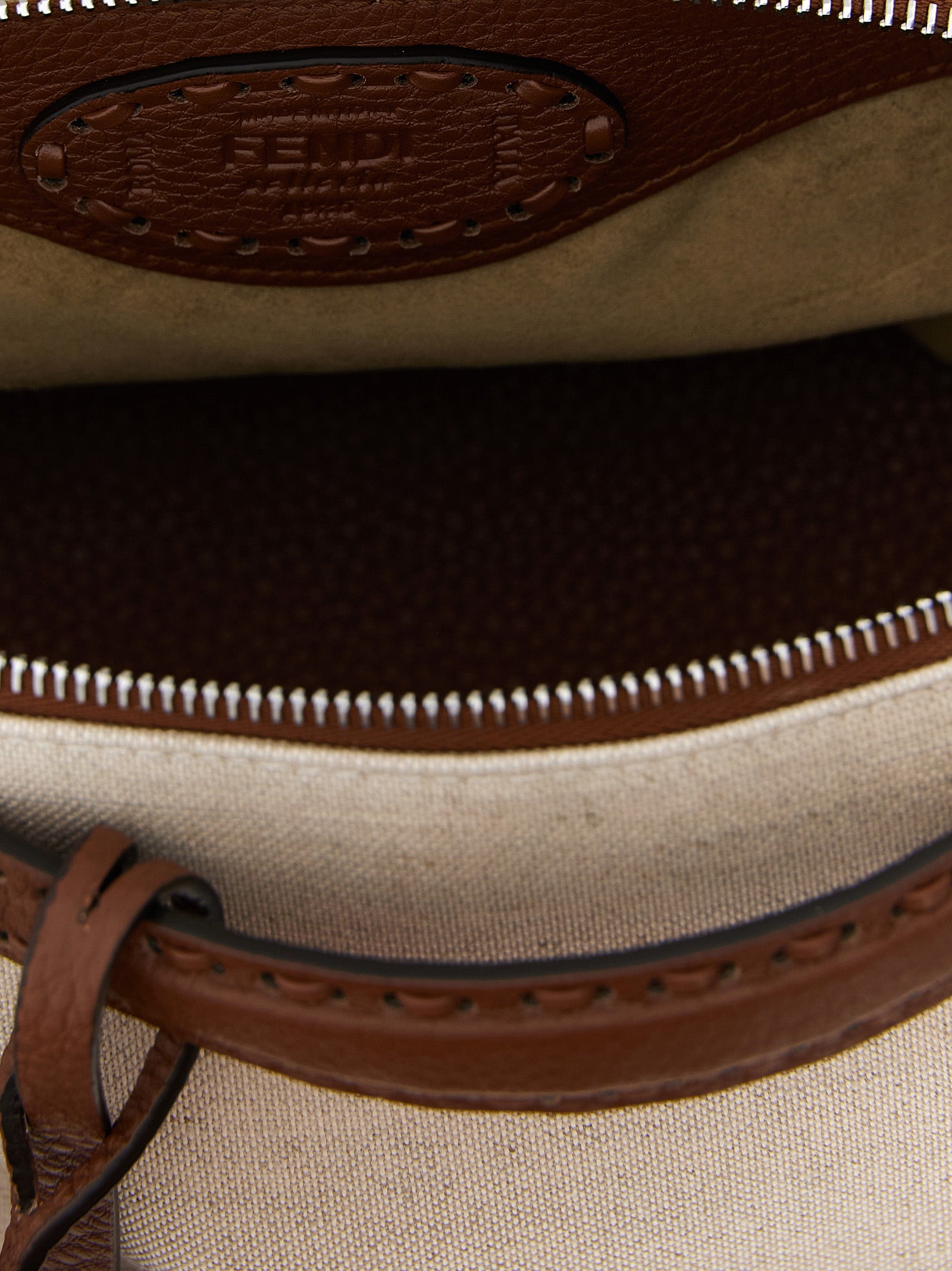 Fendi Beige Polyethylene Handbag - Detail view
