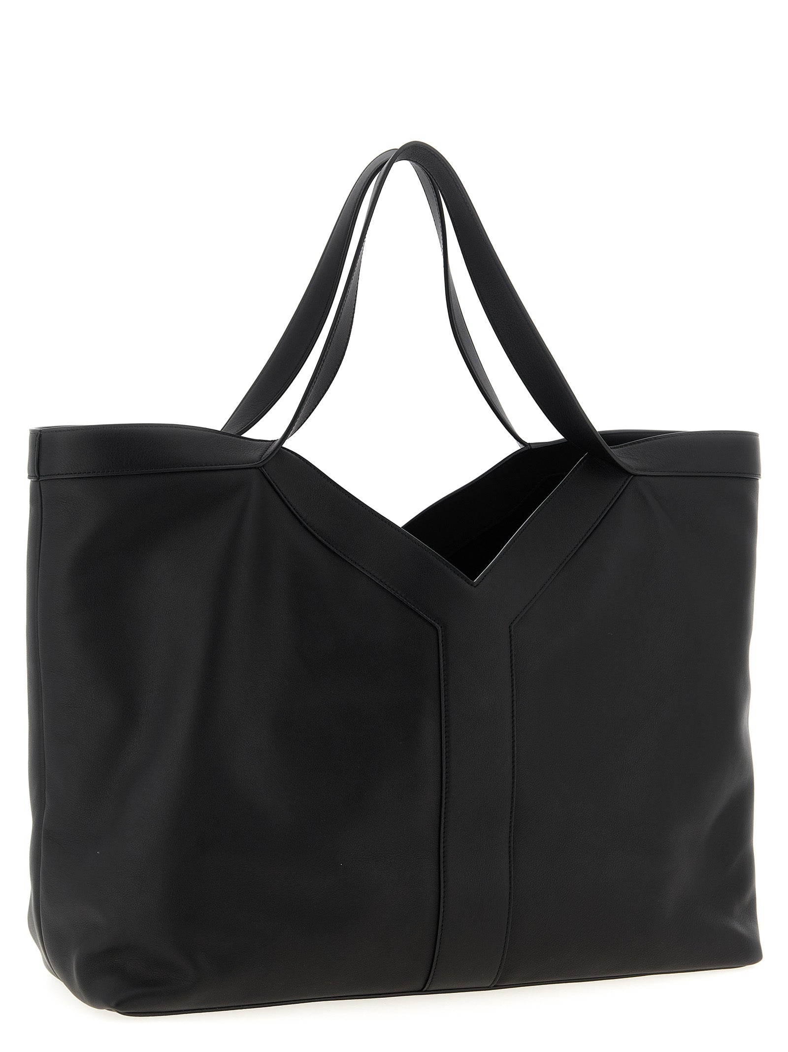 Saint Laurent Black Calfskin Tote Bag (Ref. SA317795BM) - Side view