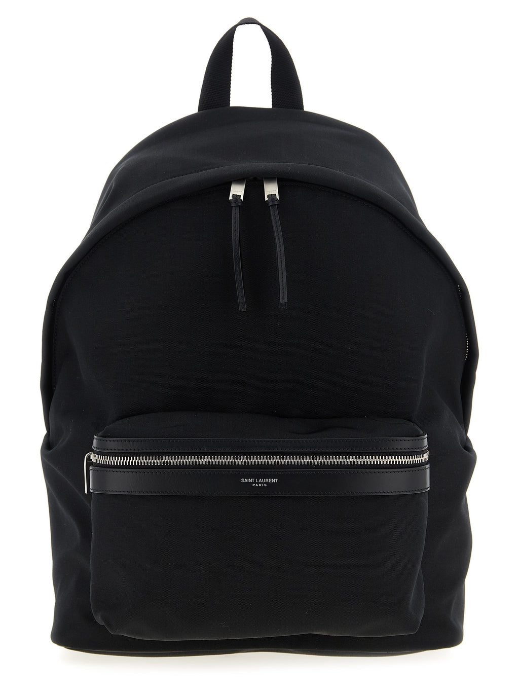 Saint Laurent Black Polyamide Backpack (Ref. SA317886BM) - Front view