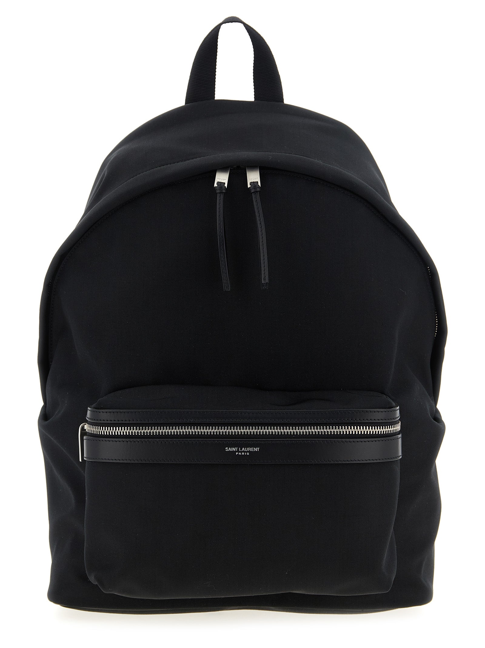 Saint Laurent Black Polyamide Backpack (Ref. SA317886BM) - Front view