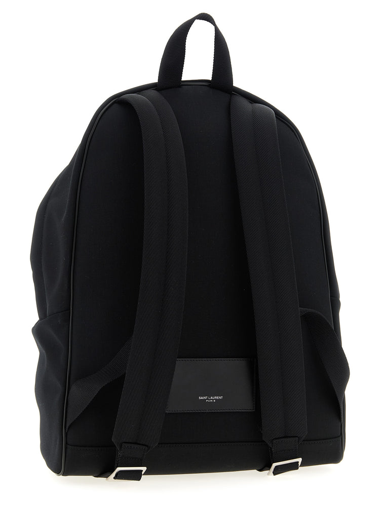 Saint Laurent Black Polyamide Backpack (Ref. SA317886BM) - Side view