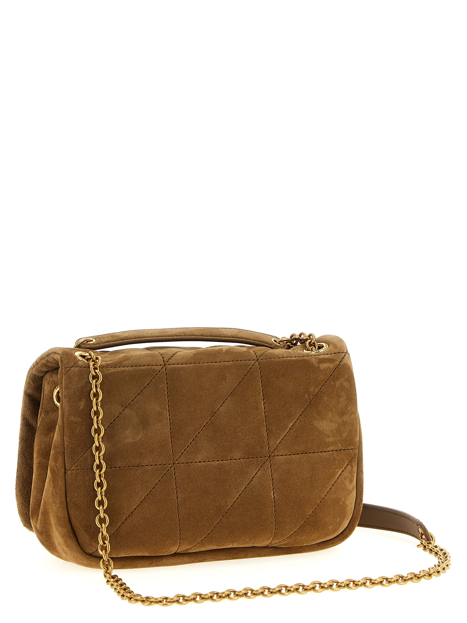 Saint Laurent Beige Calfskin Shoulder Bag - Side view