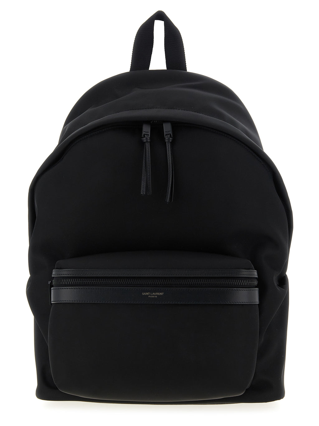 Saint Laurent Black Polyamide Backpack (Ref. SA317967BM) - Front view