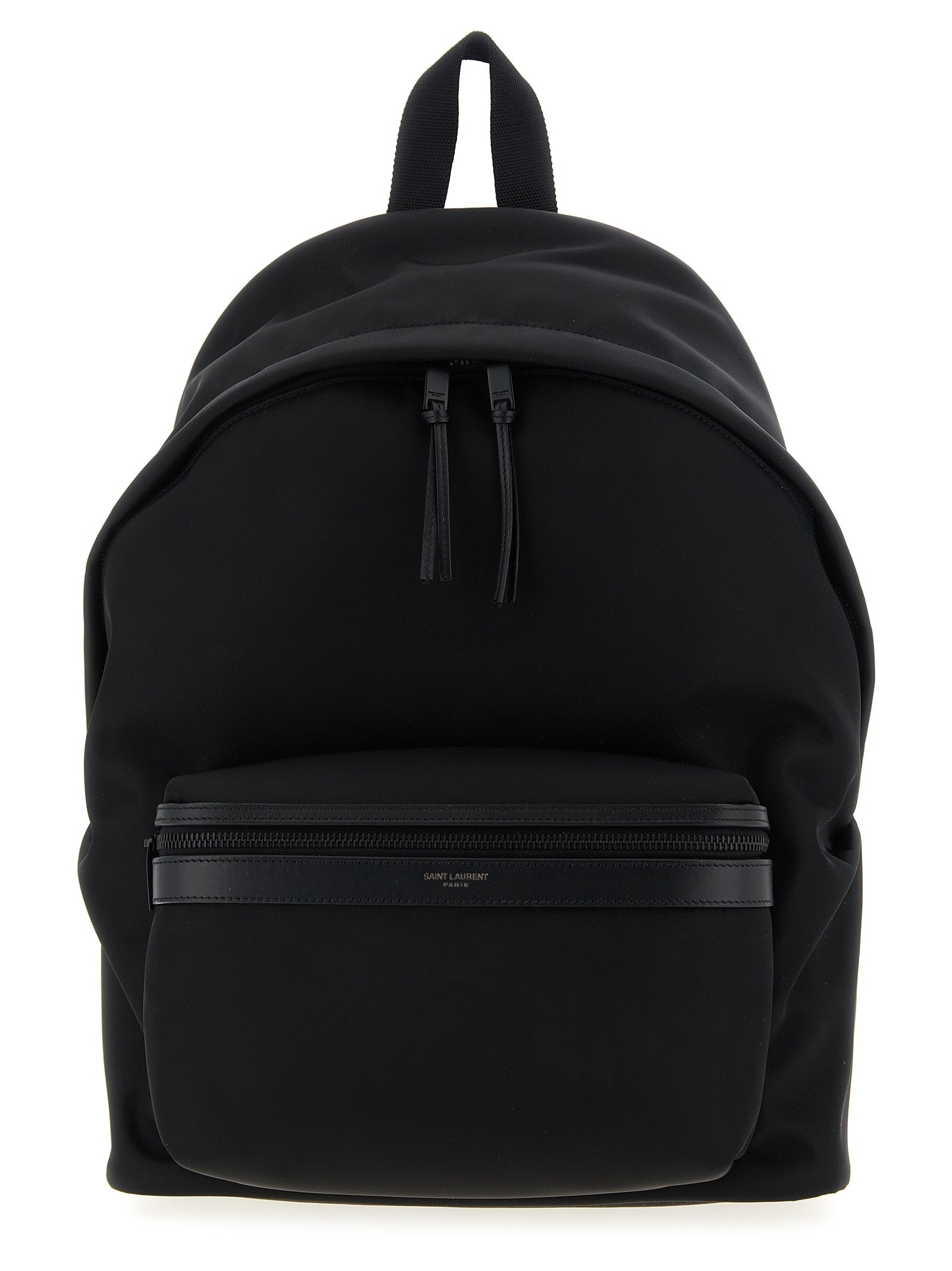 Saint Laurent Black Polyamide Backpack (Ref. SA317967BM) - Front view