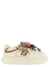 Fendi Multicolor Calfskin Platform Sneakers (Ref. FE317977) - Front view