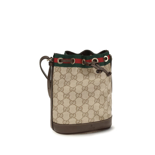 Gucci Beige Cotton Handbag - AW26 15.5×19.5cm - Side view