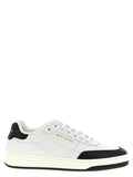 Saint Laurent Bicolor Calfskin Low Top Sneakers - Front view