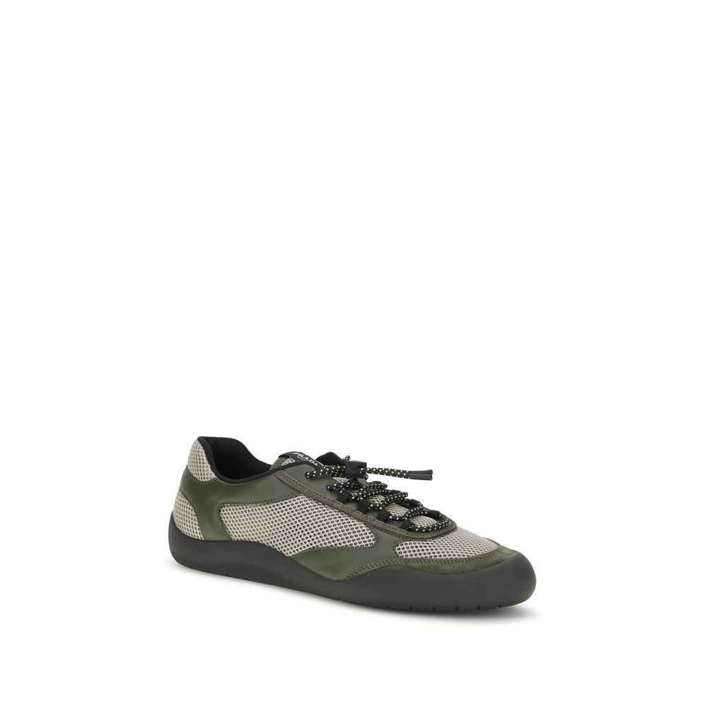 Prada Bicolor Polyester Athletic Sneakers - Side view