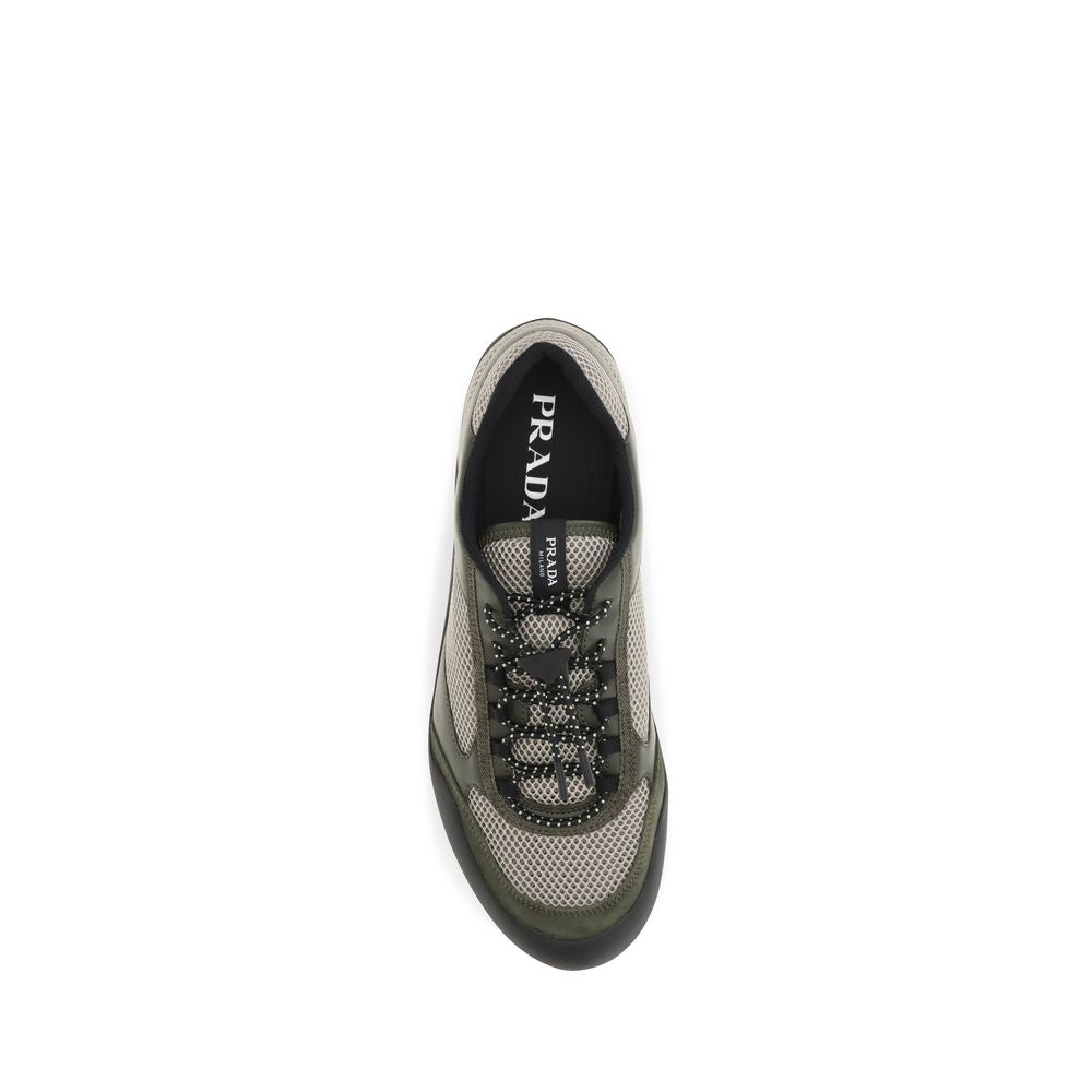 Prada Bicolor Polyester Athletic Sneakers - Detail view