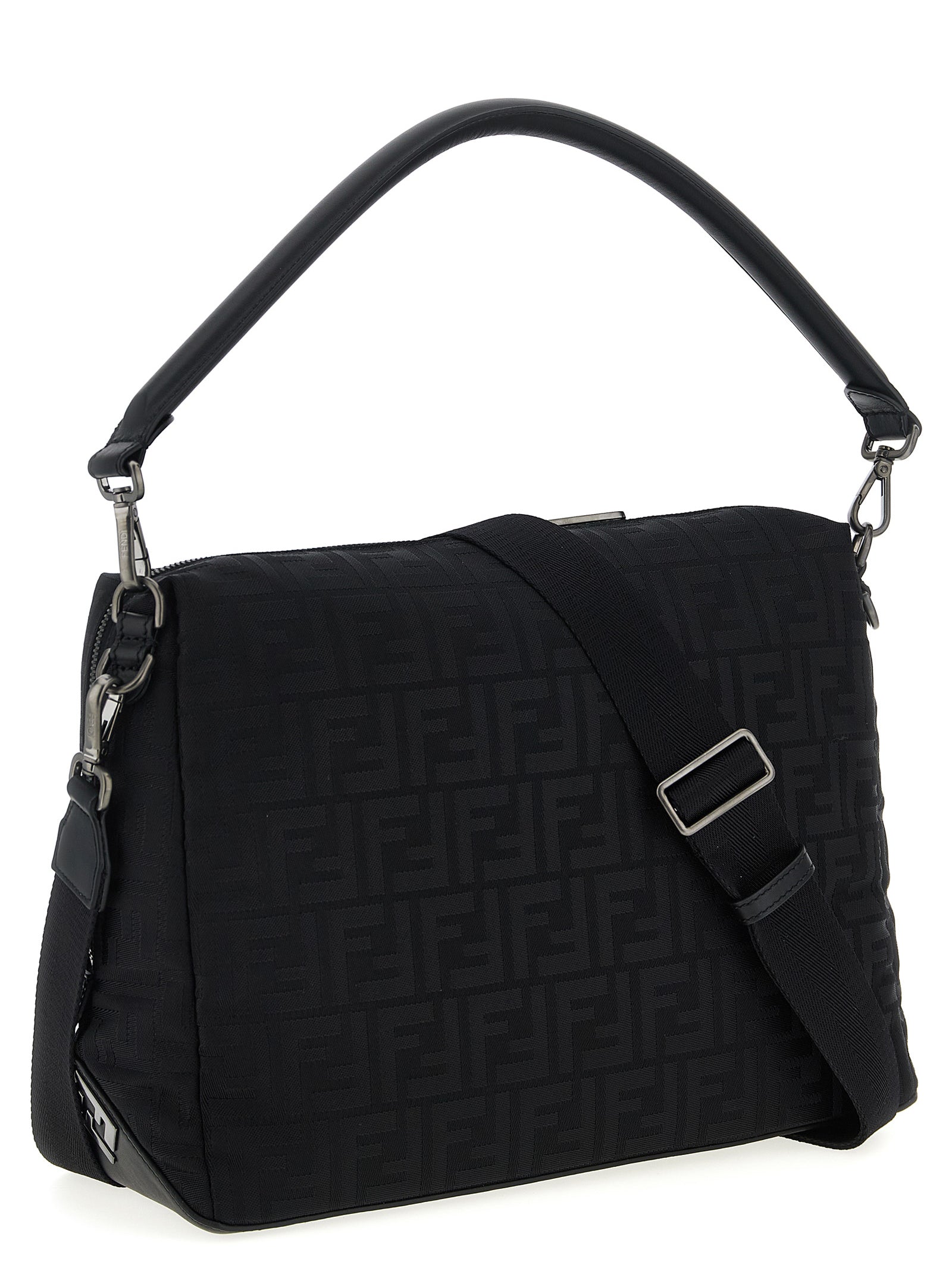 Fendi Black Polyamide Shoulder Bag - Side view
