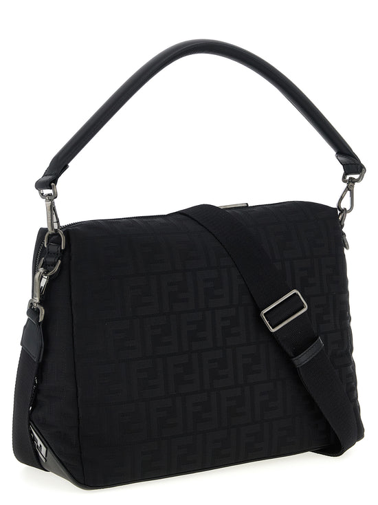 Fendi Black Polyamide Shoulder Bag - Side view