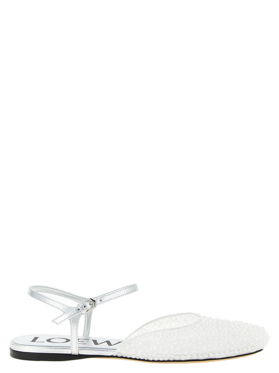 Loewe White Polyamide Ballet Flats - Front view