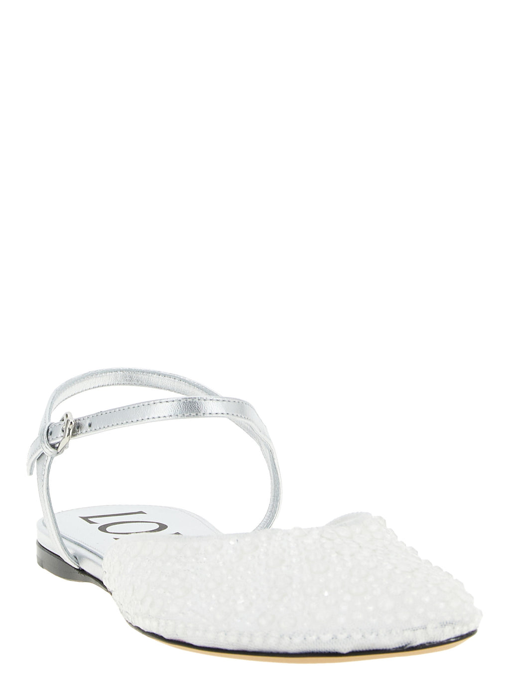 Loewe White Polyamide Ballet Flats - Side view