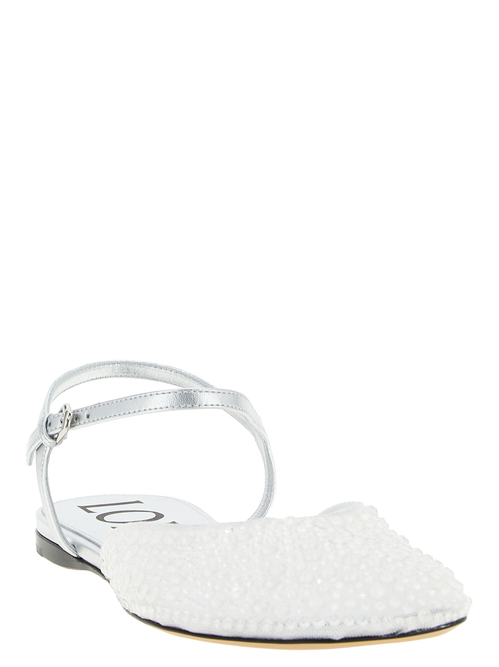 Loewe White Polyamide Ballet Flats - Side view