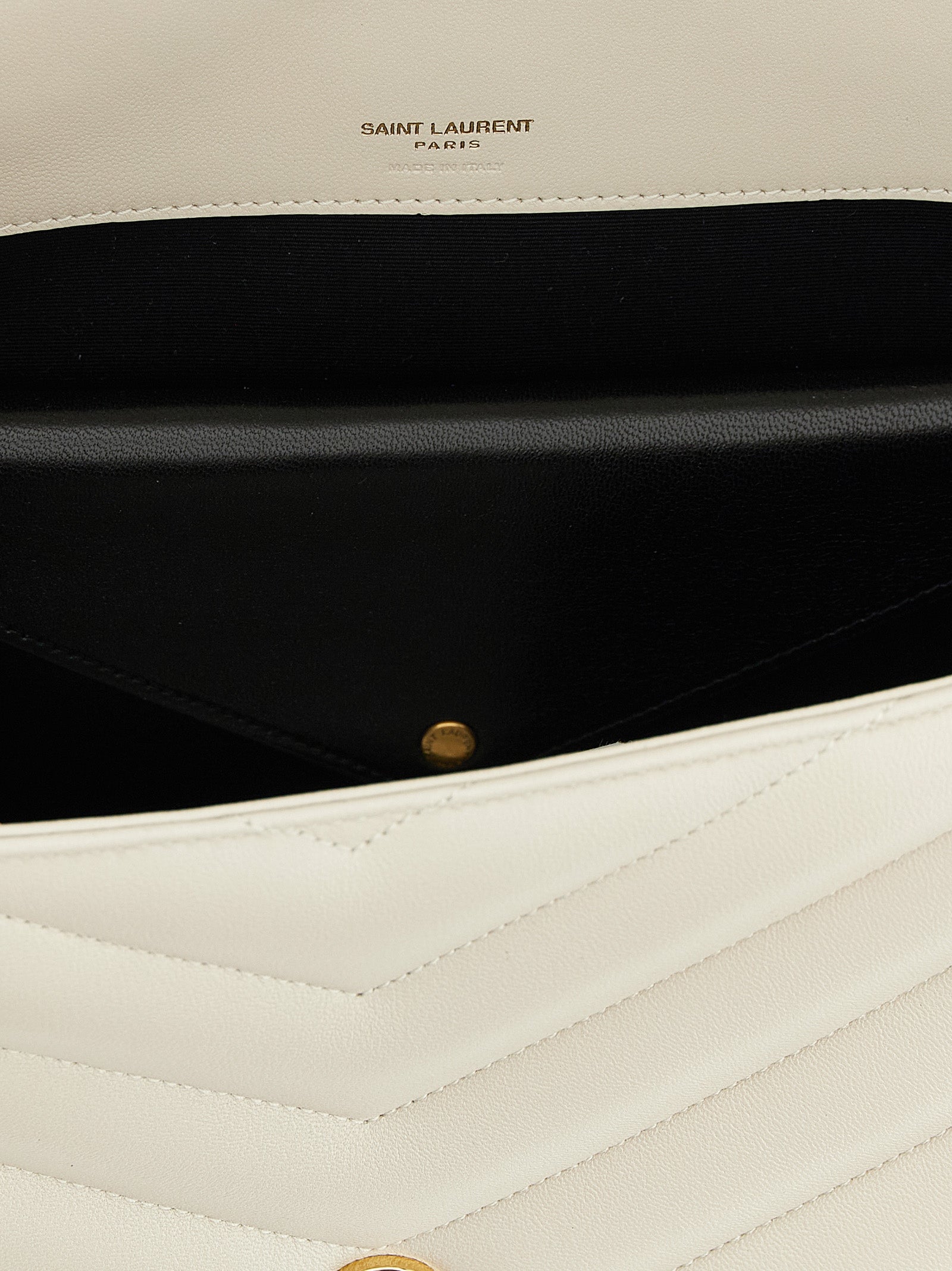 Saint Laurent Beige Lamb Leather Shoulder Bag - Detail view