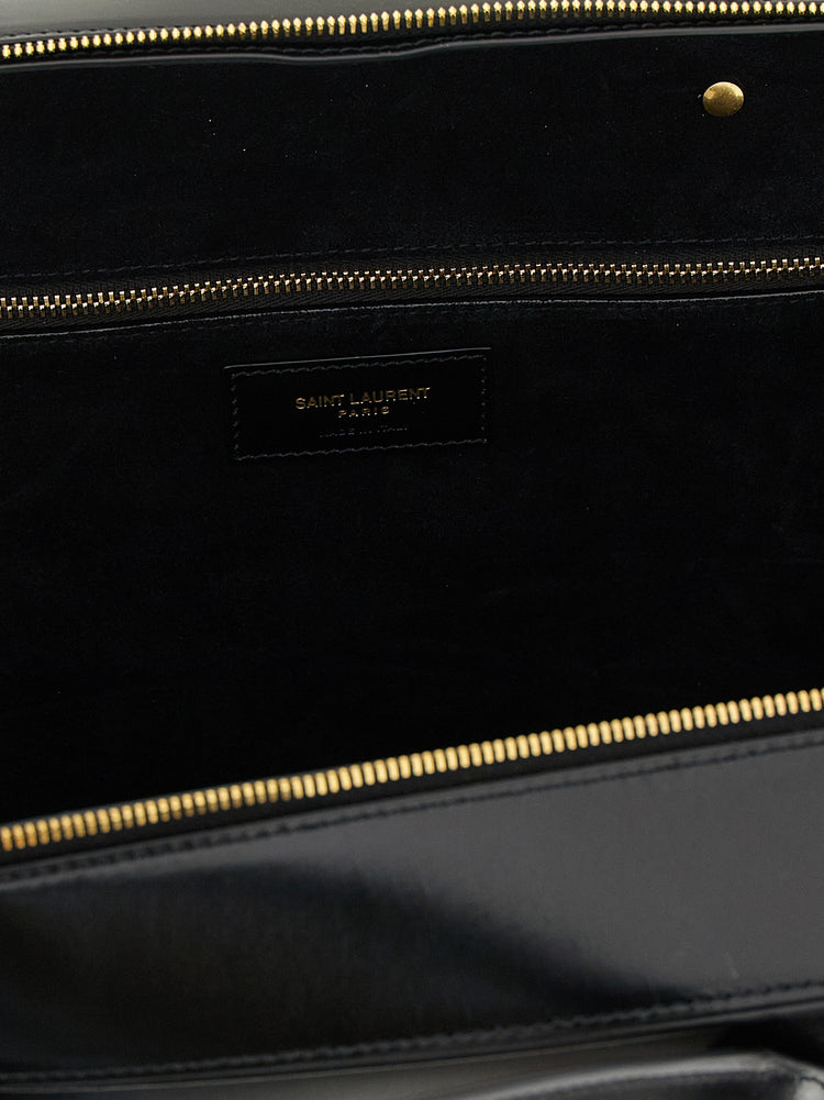 Saint Laurent Black Calfskin Shoulder Bag (Ref. SA323296BM) - Detail view