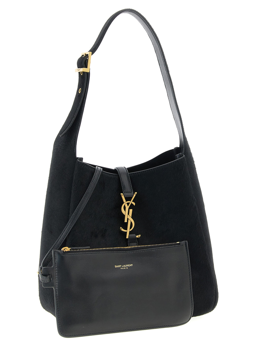 Saint Laurent Black Calfskin Shoulder Bag (Ref. SA323738BM) - Back view