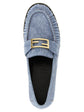 Fendi Blue Calfskin Slip On Loafers - Detail view