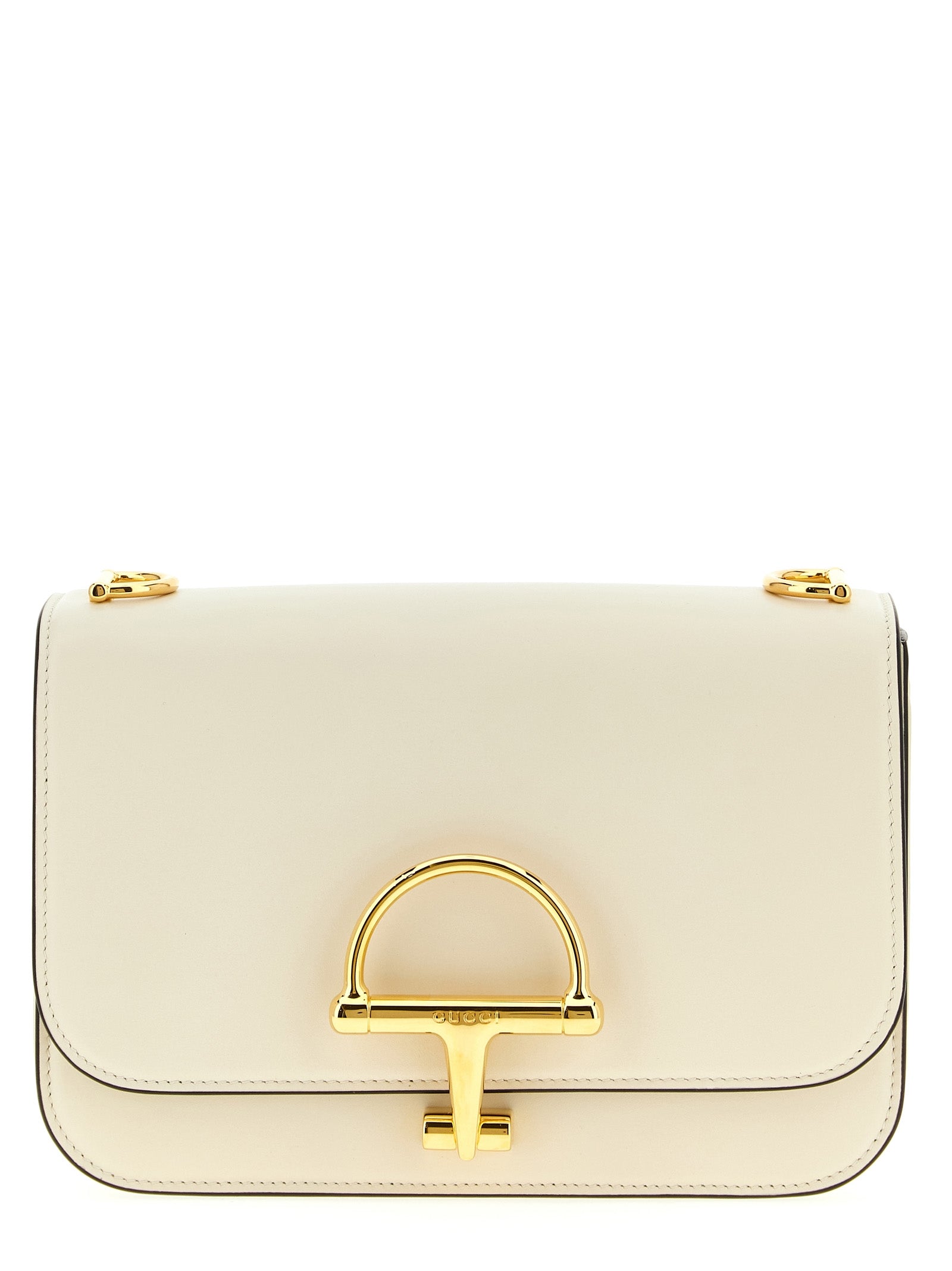 Gucci White Calfskin Shoulder Bag - Front view