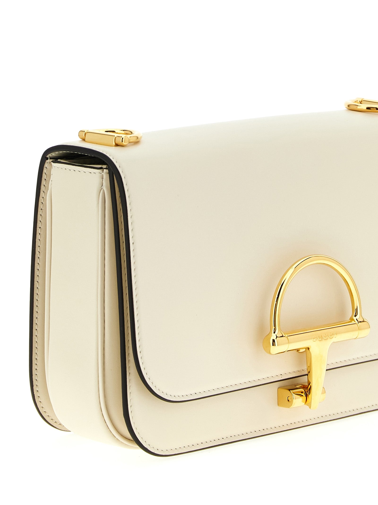 Gucci White Calfskin Shoulder Bag - Back view