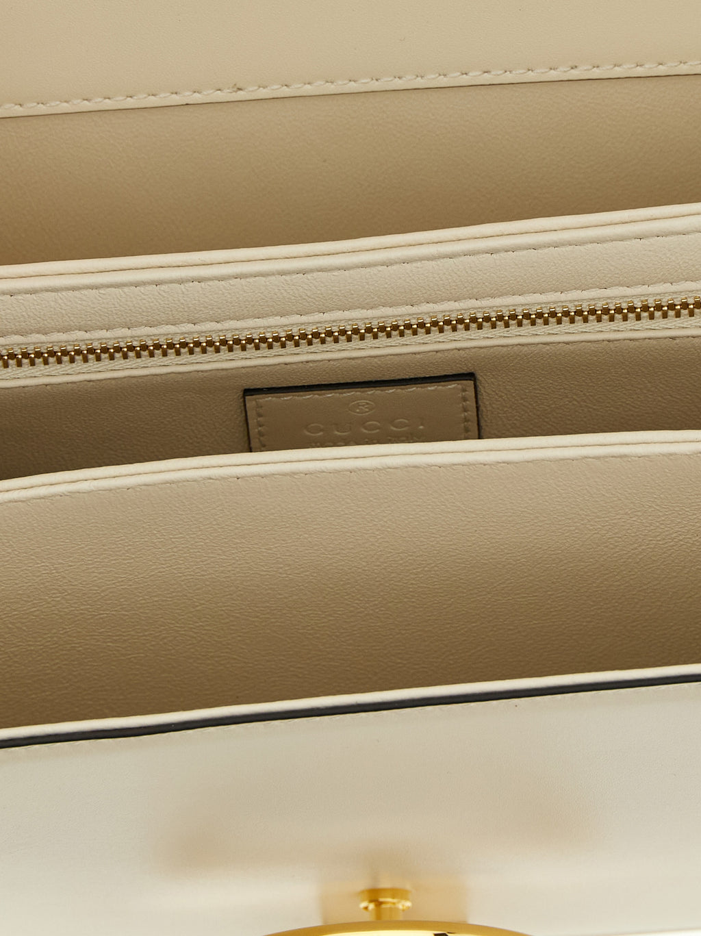 Gucci White Calfskin Shoulder Bag - Detail view