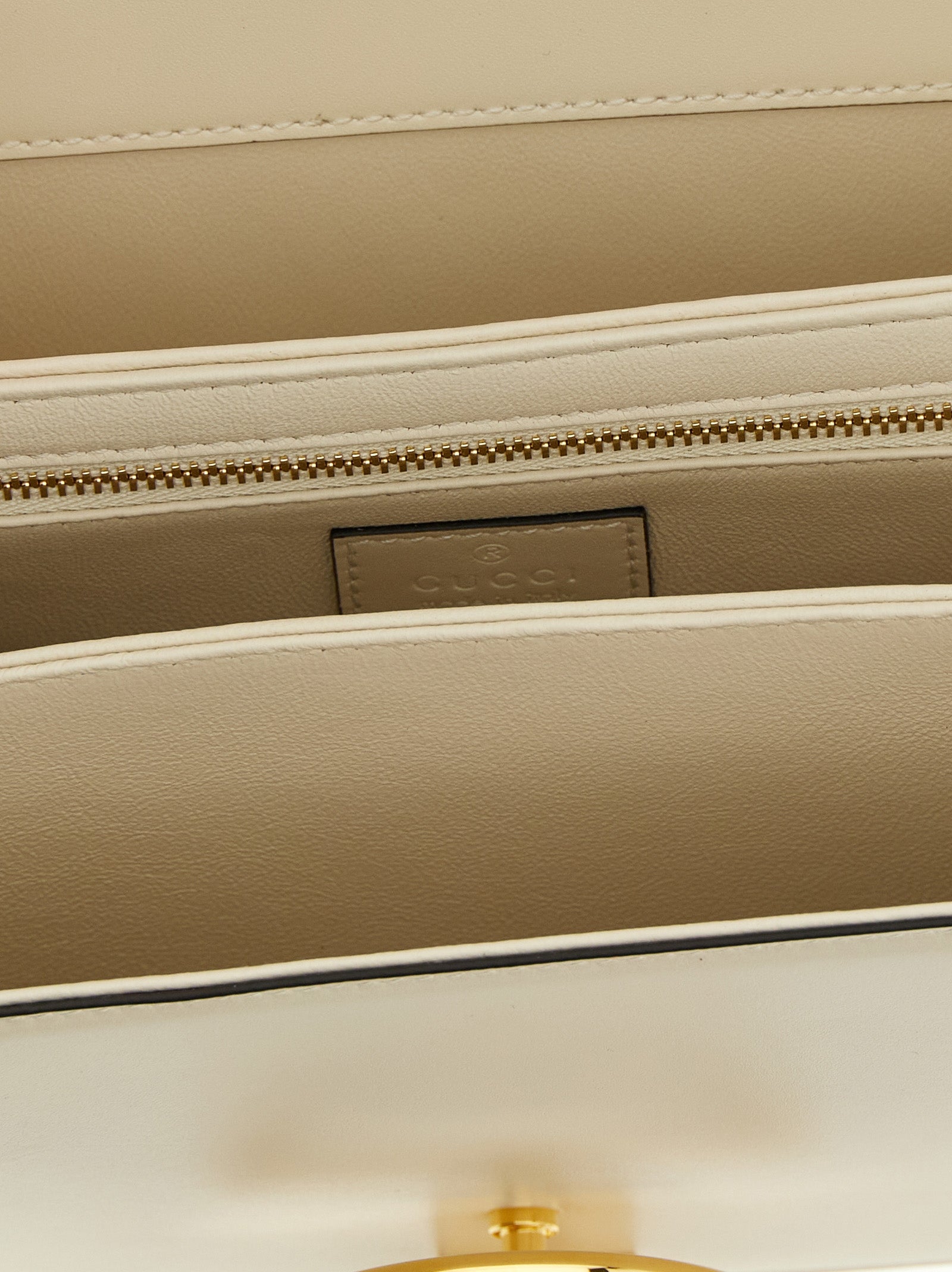 Gucci White Calfskin Shoulder Bag - Detail view