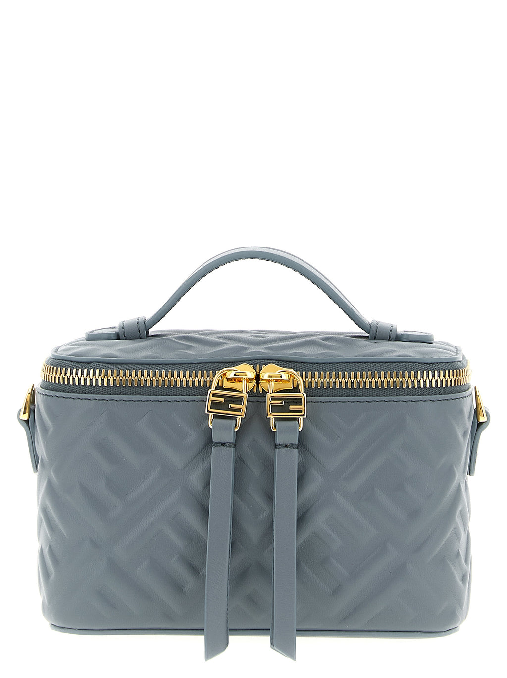 Fendi Blue Lamb Leather Handbag - Front view