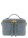 Fendi Blue Lamb Leather Handbag - Front view