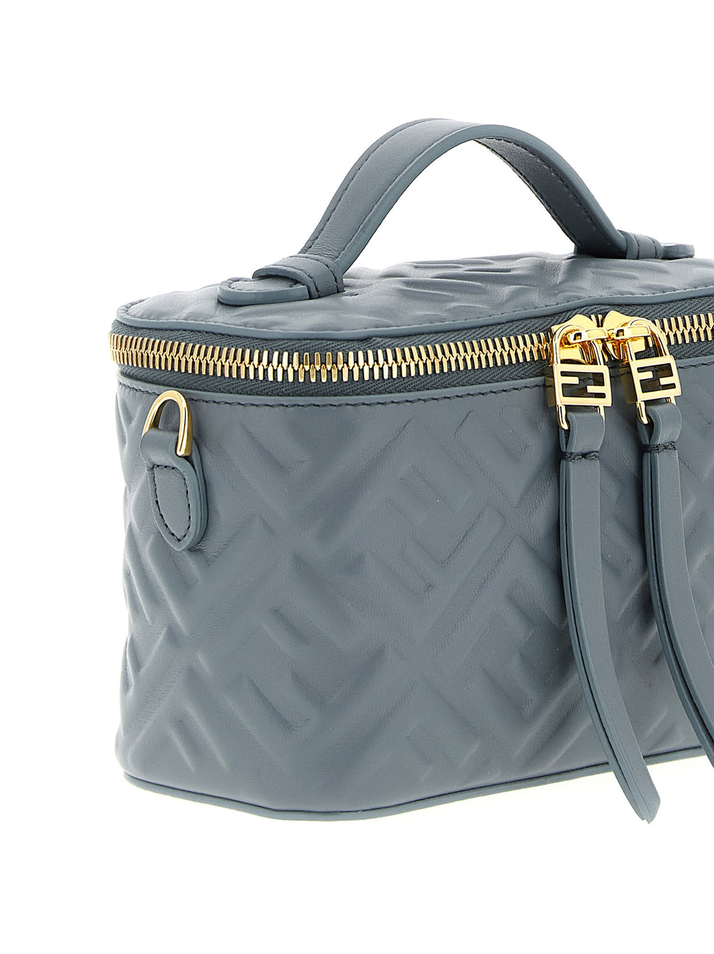 Fendi Blue Lamb Leather Handbag - Back view