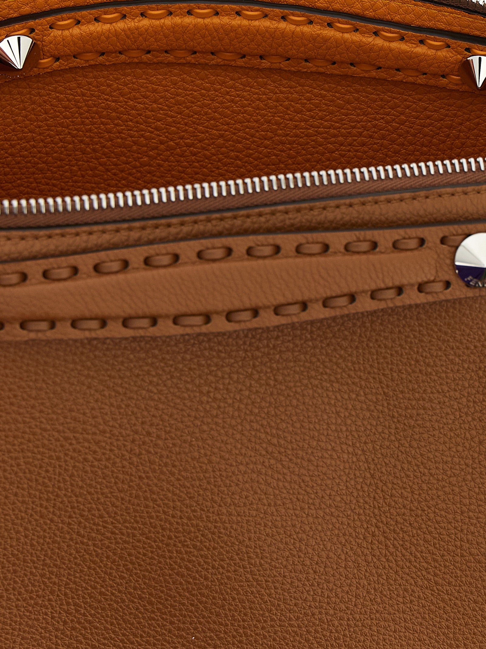 Fendi Brown Calfskin Handbag (Ref. FE325785BM) - Detail view