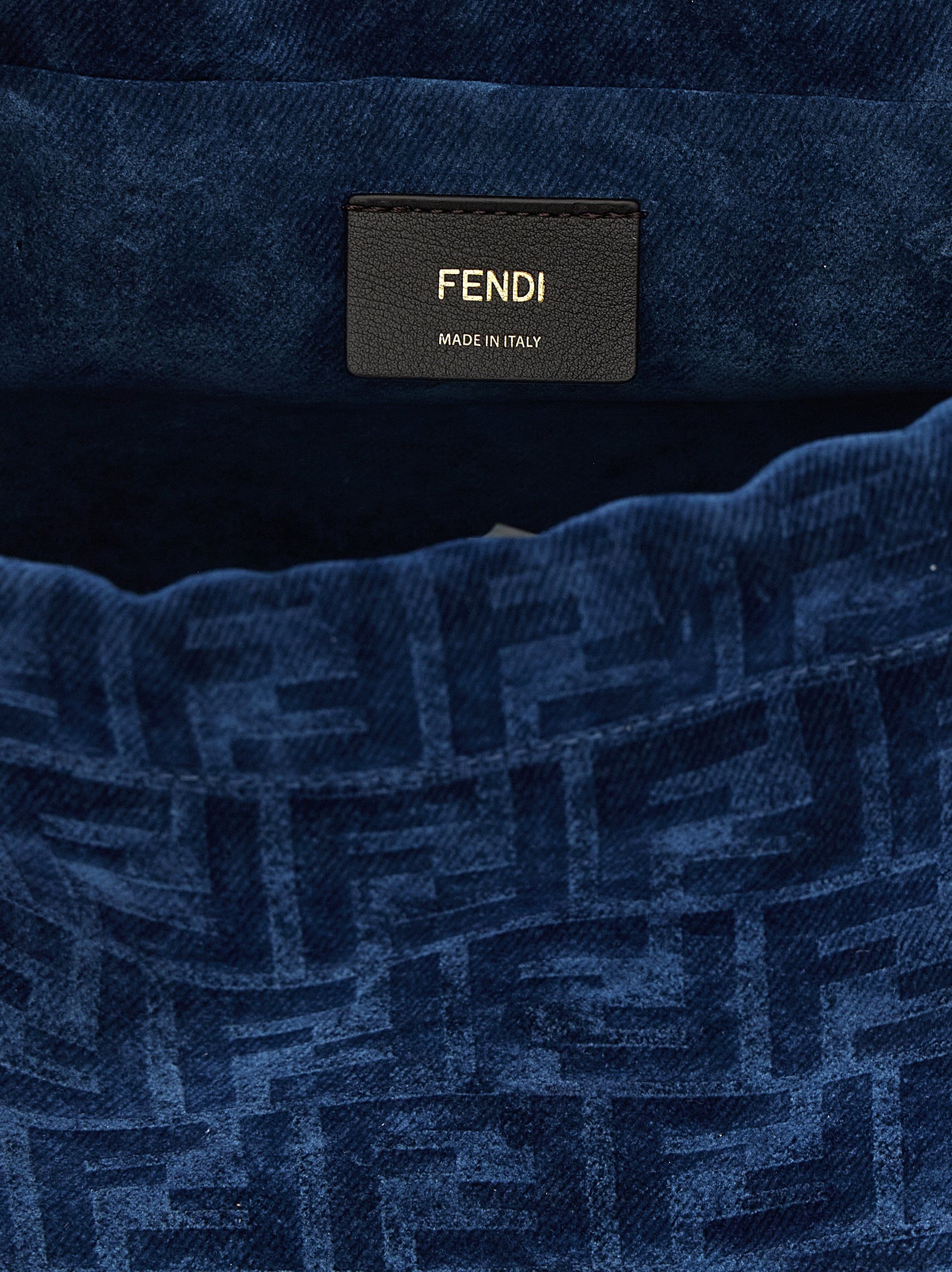 Fendi Blue Cotton Backpack - Detail view