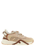 Fendi Flow Mesh Suede Sneakers - Front view
