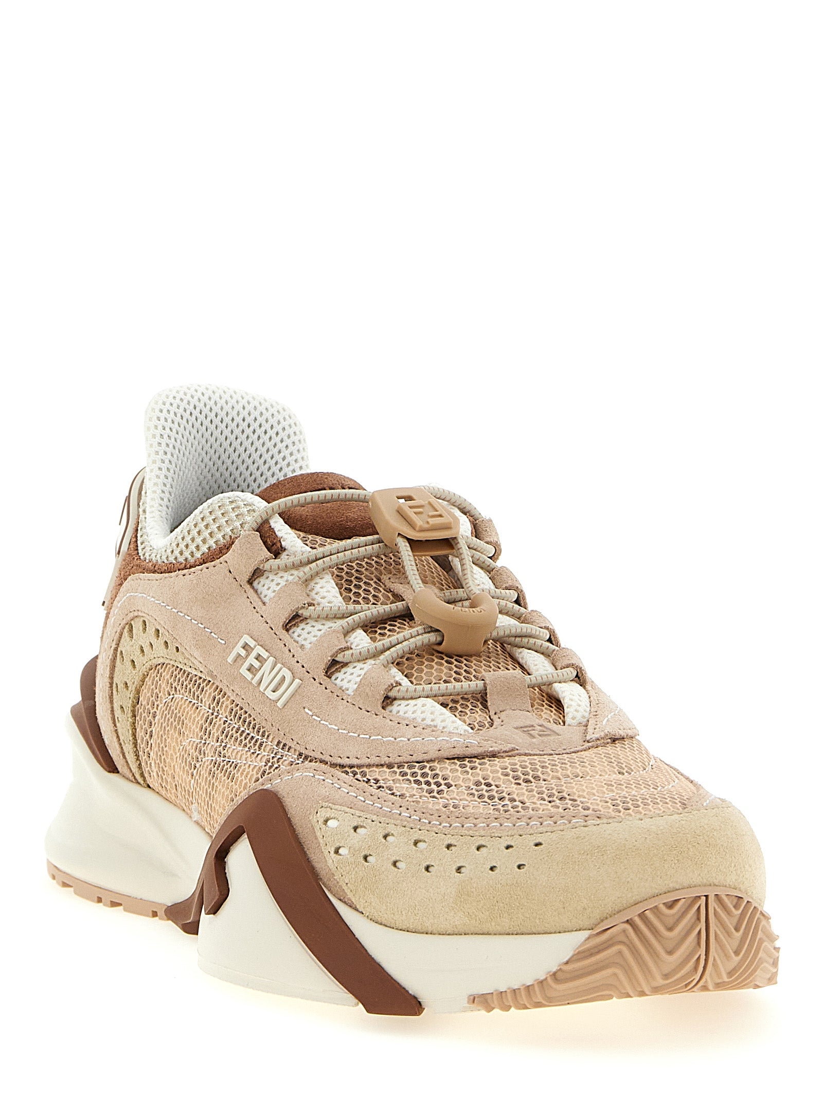Fendi Flow Mesh Suede Sneakers - Back view