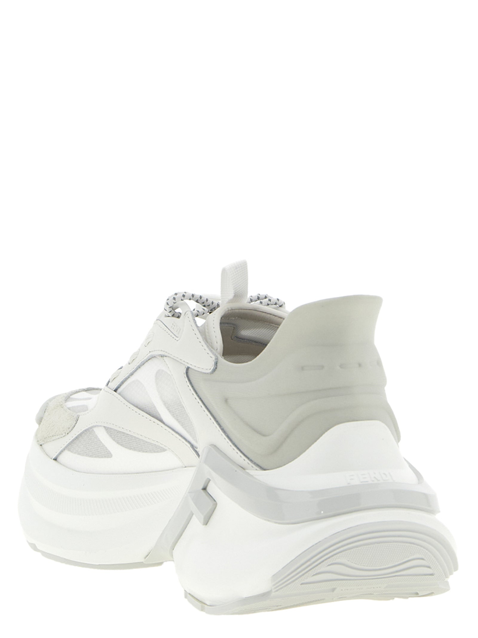 Fendi F-Light Mesh Leather Sneakers - Back view