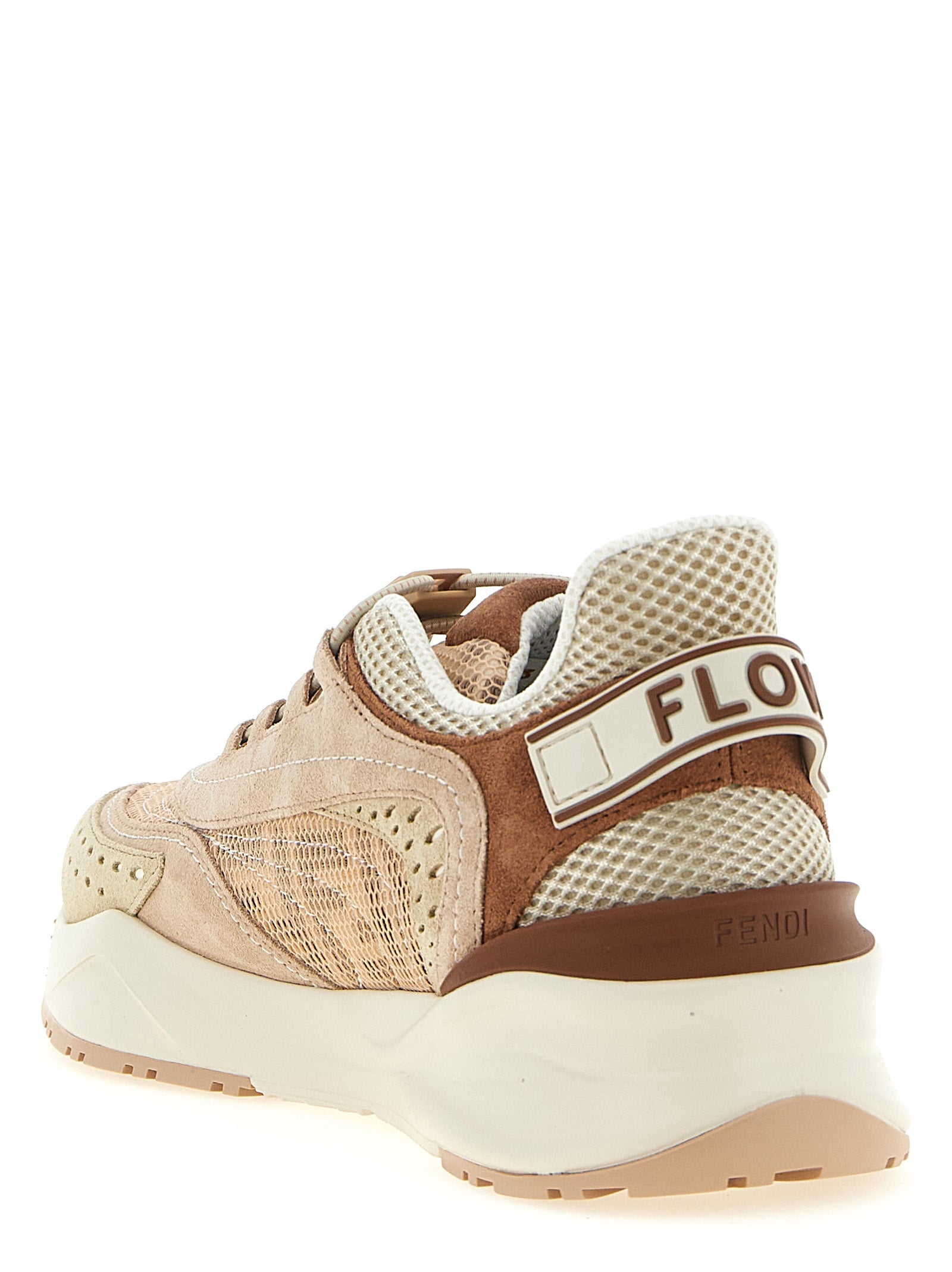 Fendi Flow Mesh Suede Sneakers - Detail view