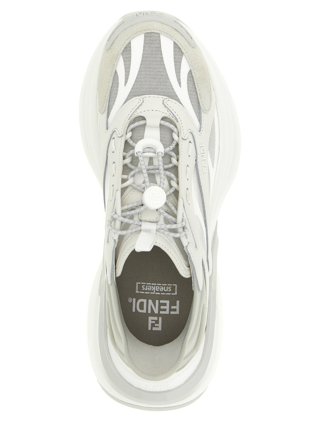 Fendi F-Light Mesh Leather Sneakers - Detail view