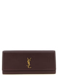 Saint Laurent Bordeaux Calfskin Clutch Bag - Front view