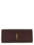 Saint Laurent Bordeaux Calfskin Clutch Bag - Front view