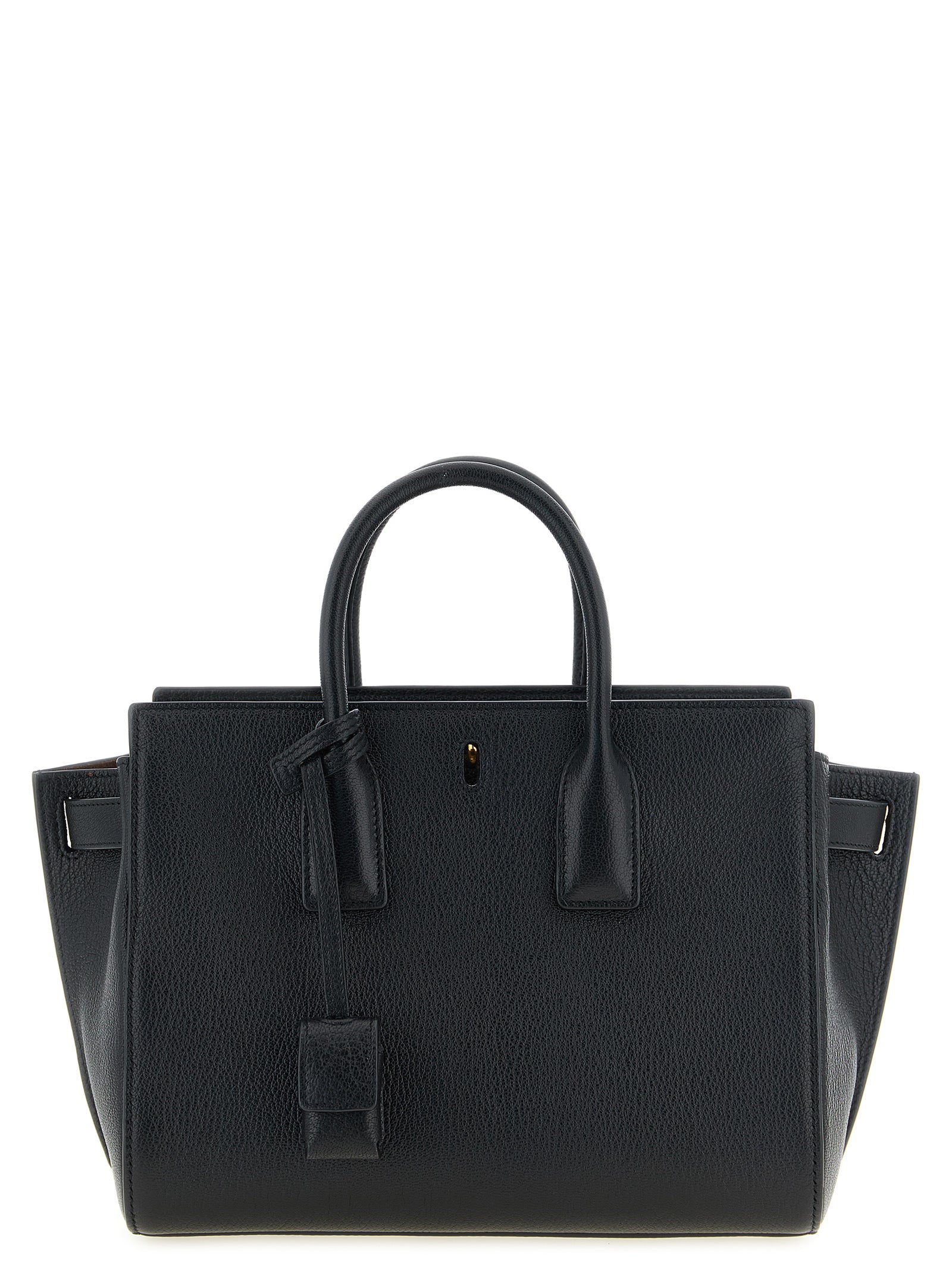 Saint Laurent Black Goatskin Handbag - Front view