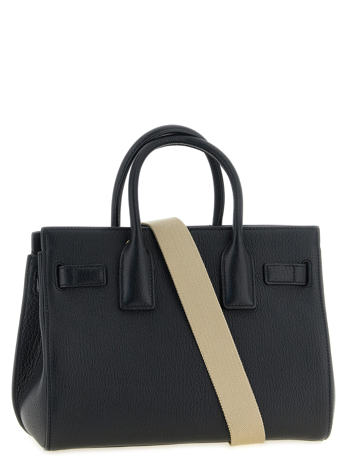 Saint Laurent Black Goatskin Handbag - Side view